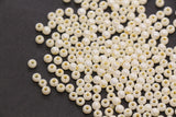 4mm Ivory Cream Pearlized Glass Beads, Round Glass Spacer Beads for Bracelets, DIY Jewelry Supplies #3998