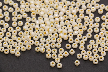 4mm Buttercream Pearlized Glass Beads, Round Glass Spacer Beads for Bracelets, DIY Jewelry Supplies #3999