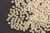 4mm Buttercream Pearlized Glass Beads, Round Glass Spacer Beads for Bracelets, DIY Jewelry Supplies #3999