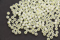 4mm 6/0 vanilla cream pearlized glass seed beads for bracelets