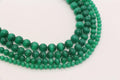 Dark Green Cat Eye Glass Beads, Round Glass Beads for Bracelet Making #171