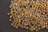 4mm Amber Gold Glass Beads, Glossy Round Seed Beads for Bracelets, Transparent Spacer Beads, DIY Jewelry Supplies #1734