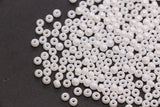 4mm White Pearlized Glass Beads, Round Glass Spacer Beads for Bracelets, DIY Jewelry Supplies #3994