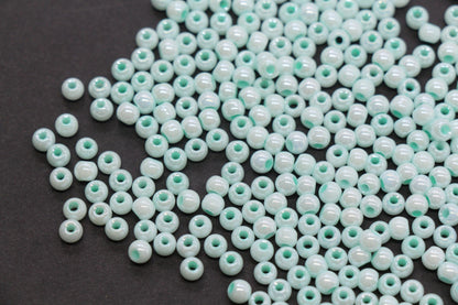 4mm Seafoam Green Pearlized Glass Beads, Round Glass Spacer Beads for Bracelets, DIY Jewelry Supplies #3996