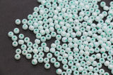 4mm Seafoam Green Pearlized Glass Beads, Round Glass Spacer Beads for Bracelets, DIY Jewelry Supplies #3996