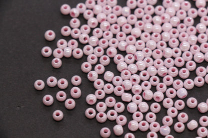 4mm Rose Pink Pearlized Glass Beads, Round Glass Spacer Beads for Bracelets, DIY Jewelry Supplies #3997