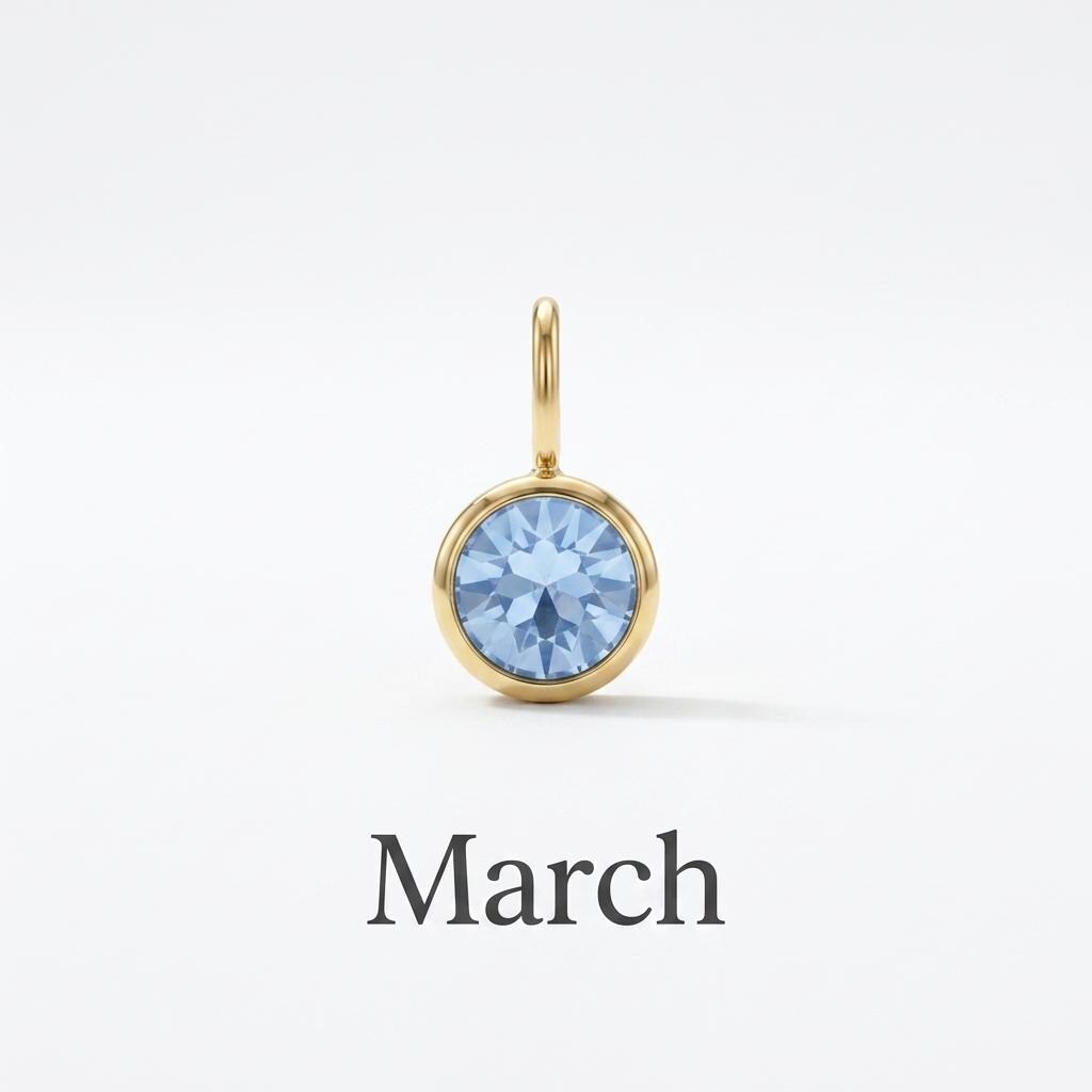 Birthstone Charm, Stainless Steel Month Pendant, Birth Month Necklace Charm, DIY Jewelry Supply