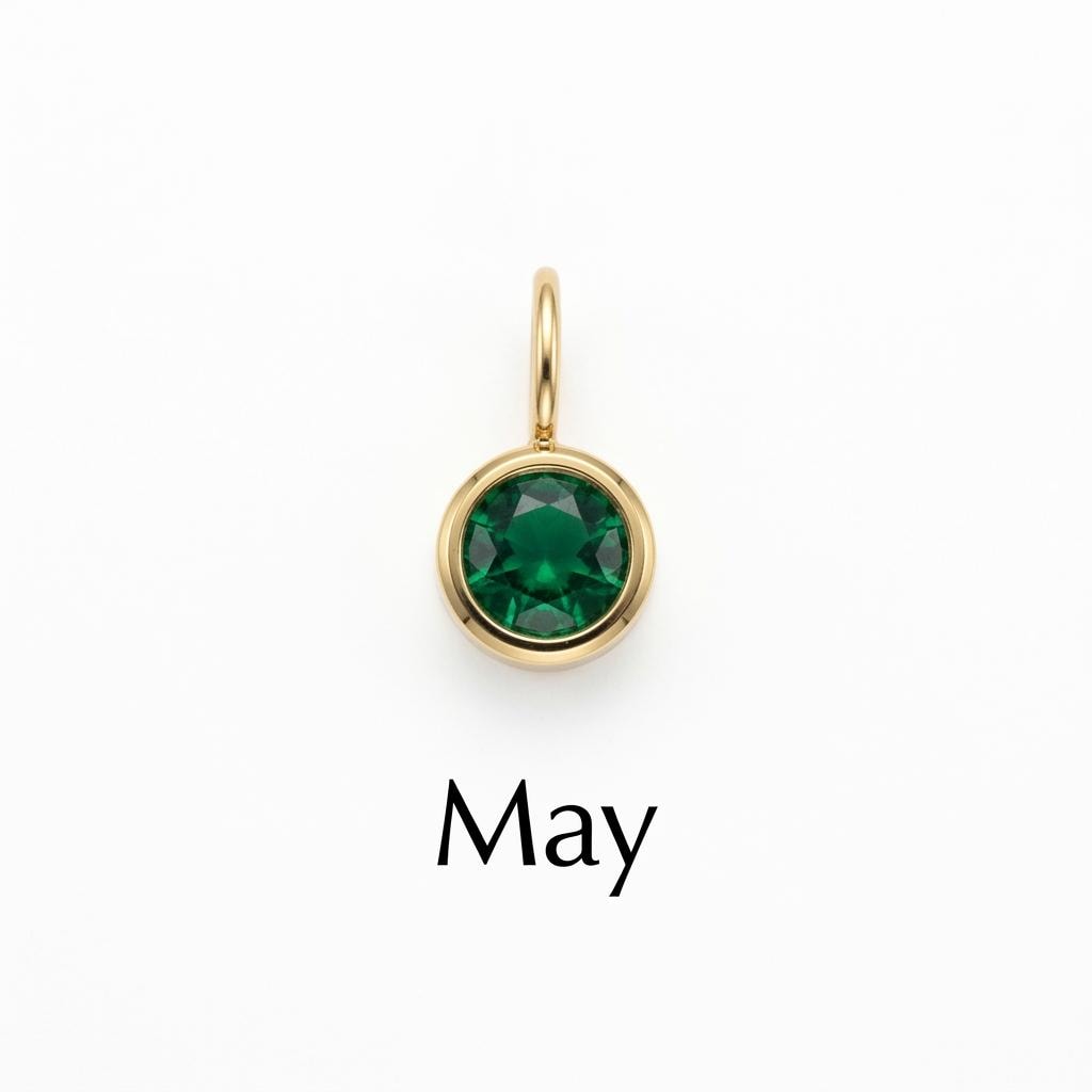 Birthstone Charm, Stainless Steel Month Pendant, Birth Month Necklace Charm, DIY Jewelry Supply