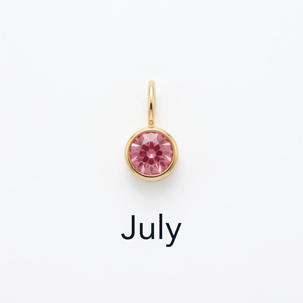 Birthstone Charm, Stainless Steel Month Pendant, Birth Month Necklace Charm, DIY Jewelry Supply