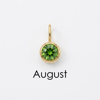 Birthstone Charm, Stainless Steel Month Pendant, Birth Month Necklace Charm, DIY Jewelry Supply