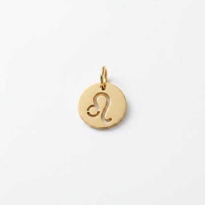 Gold Zodiac Charm, Stainless Steel Astrology Pendant, Horoscope Sign Necklace Charm, Celestial DIY Jewelry Supply