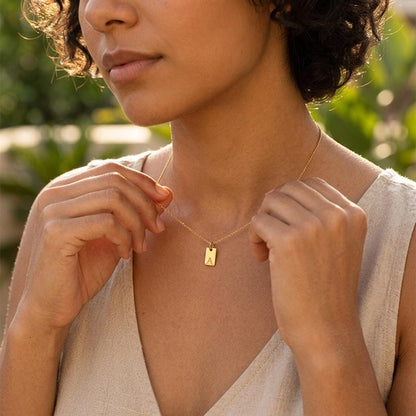 14K Gold Plated Initial Charm, Stainless Steel Letter Pendant, Alphabet Necklace Charm, DIY Jewelry Supply
