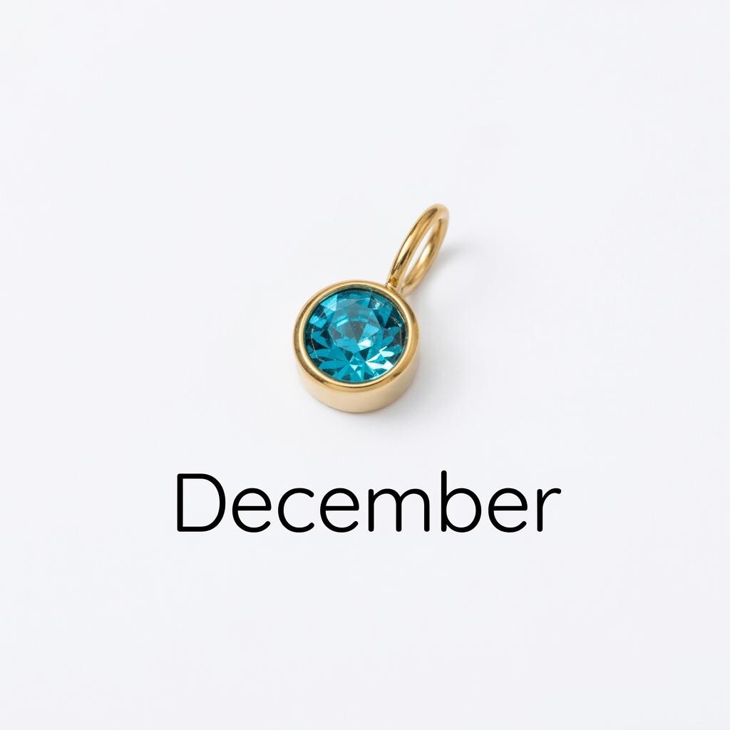 Birthstone Charm, Stainless Steel Month Pendant, Birth Month Necklace Charm, DIY Jewelry Supply