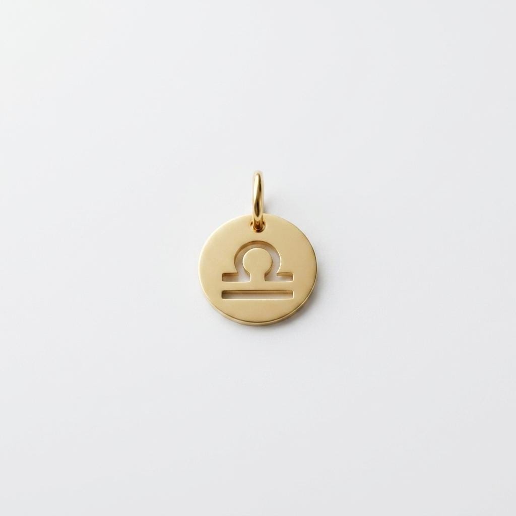 Gold Zodiac Charm, Stainless Steel Astrology Pendant, Horoscope Sign Necklace Charm, Celestial DIY Jewelry Supply
