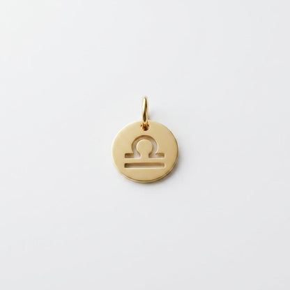 Gold Zodiac Charm, Stainless Steel Astrology Pendant, Horoscope Sign Necklace Charm, Celestial DIY Jewelry Supply