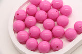 16mm Bubblegum Pink Acrylic Round Beads, Large Chunky Gumball Beads for Jewelry Making, Glossy Pink Bubblegum Beads #2957