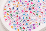 7mm Lowercase Letter Beads, Acrylic Alphabet Beads for Friendship Bracelets #2237