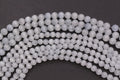 8mm 10mm Light Gray Cat Eye Beads, Fiber Optic Glass Round Beads, Jewelry Making Supplies