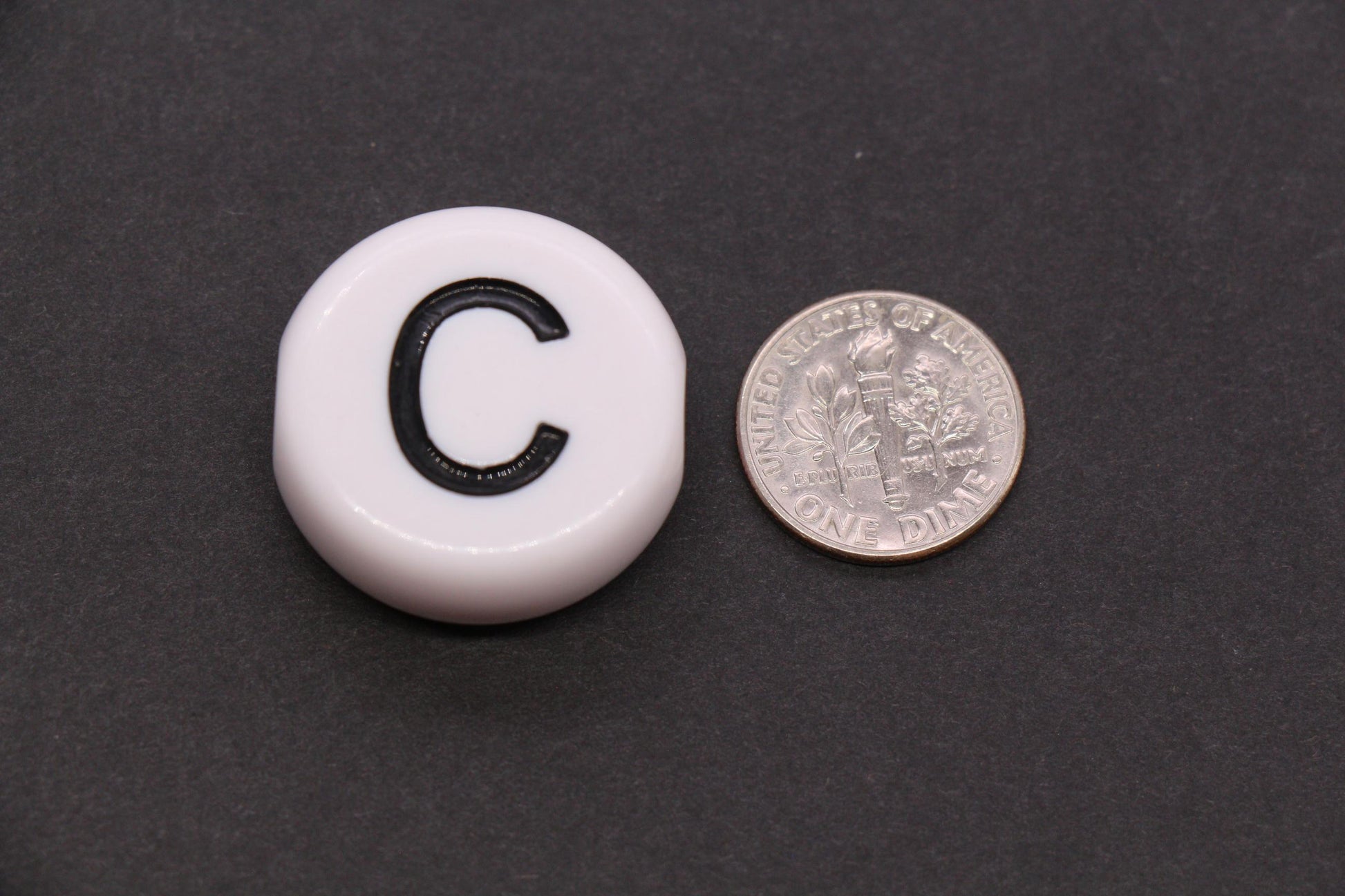 25mm Large Individual Letter Beads, White Acrylic Alphabet Name Beads, Custom Name Beads for Dog Collars, Keychains & Crafts