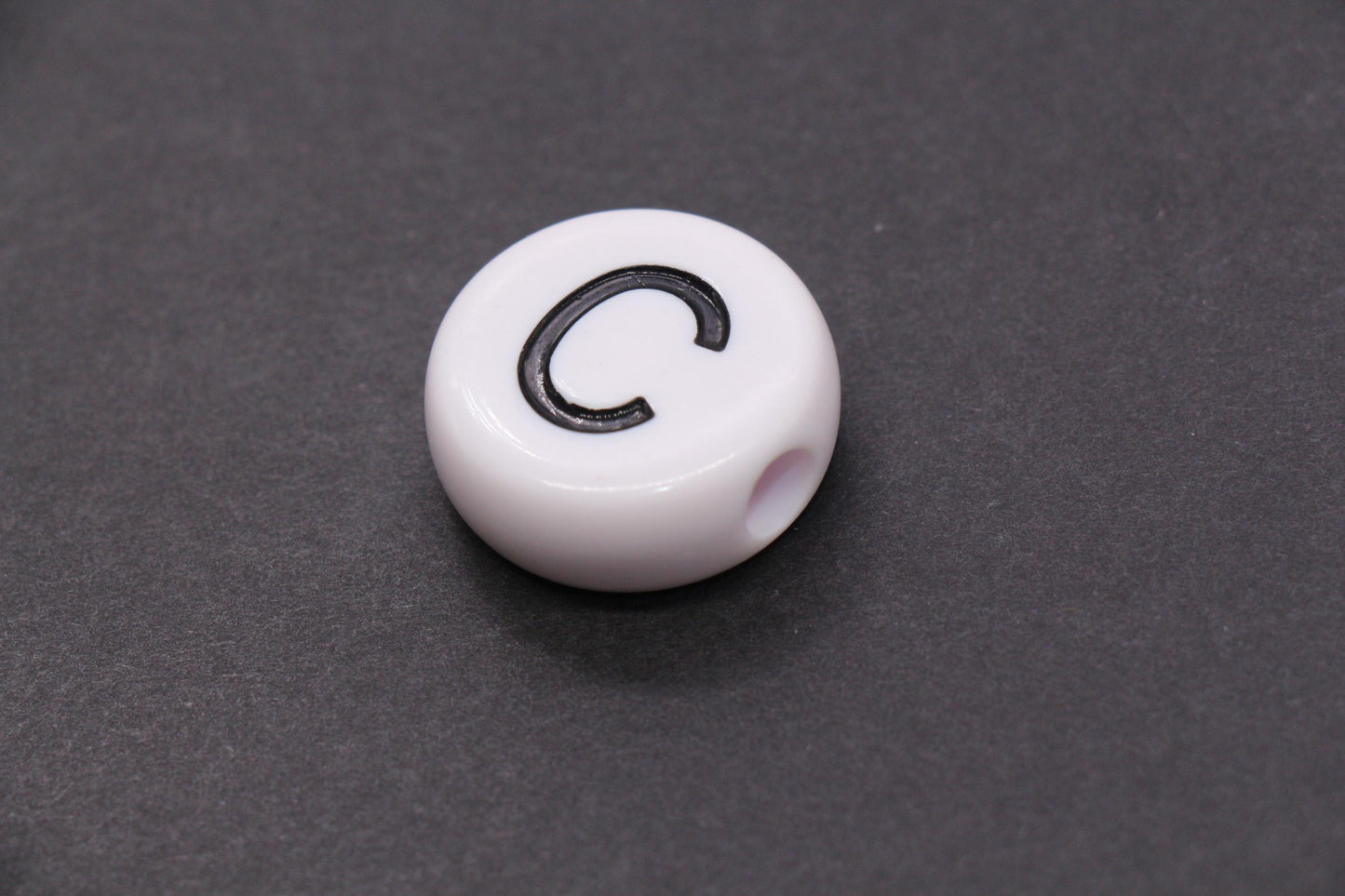 25mm Large Individual Letter Beads, White Acrylic Alphabet Name Beads, Custom Name Beads for Dog Collars, Keychains & Crafts