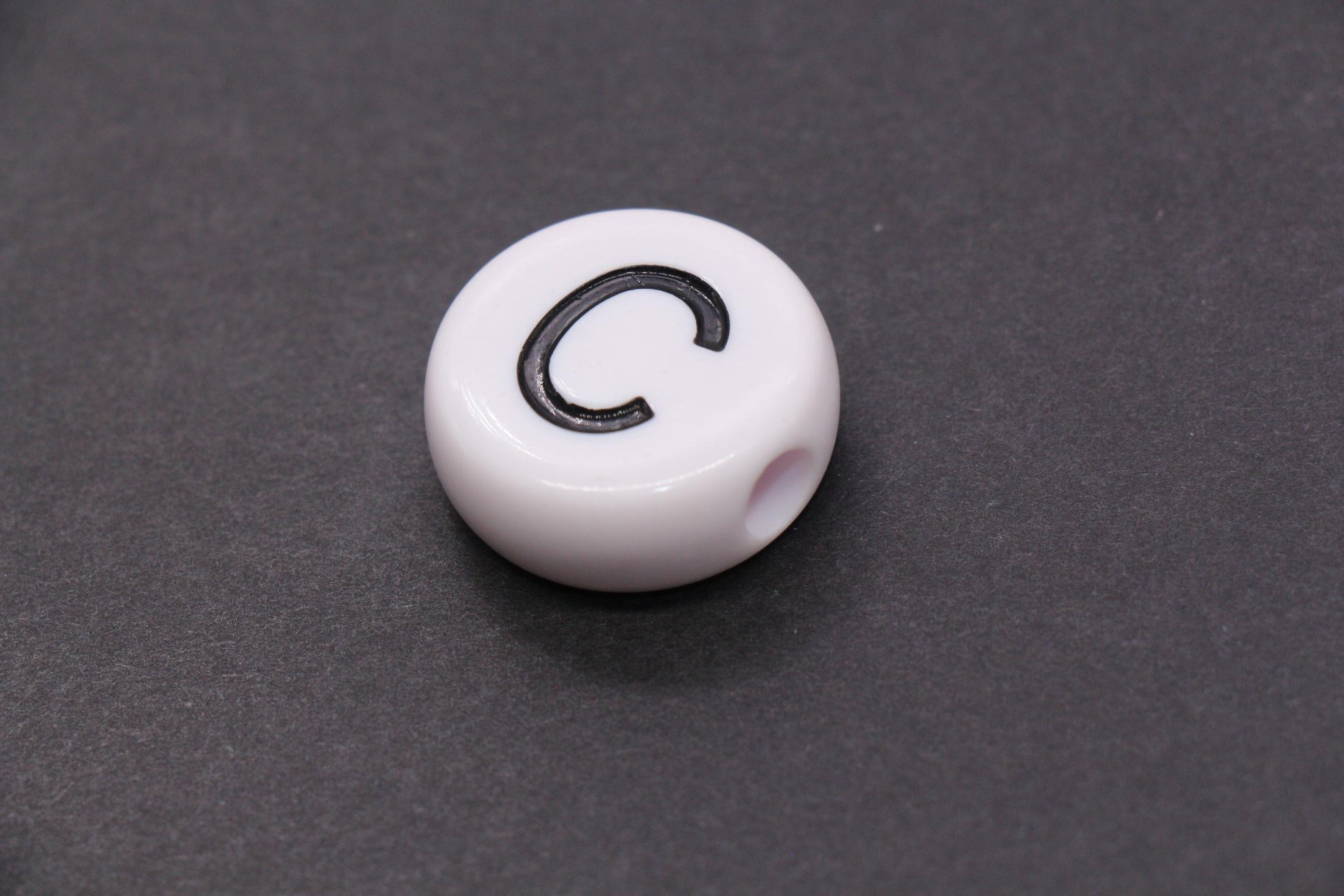 25mm Large Individual Letter Beads, White Acrylic Alphabet Name Beads, Custom Name Beads for Dog Collars, Keychains & Crafts