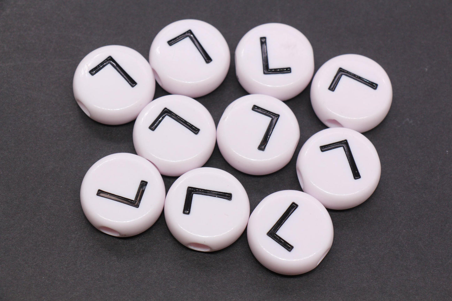 25mm Large Individual Letter Beads, White Acrylic Alphabet Name Beads, Custom Name Beads for Dog Collars, Keychains & Crafts