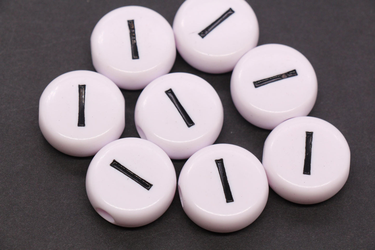 25mm Large Individual Letter Beads, White Acrylic Alphabet Name Beads, Custom Name Beads for Dog Collars, Keychains & Crafts