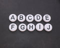 25mm White Individual Acrylic Letter Beads