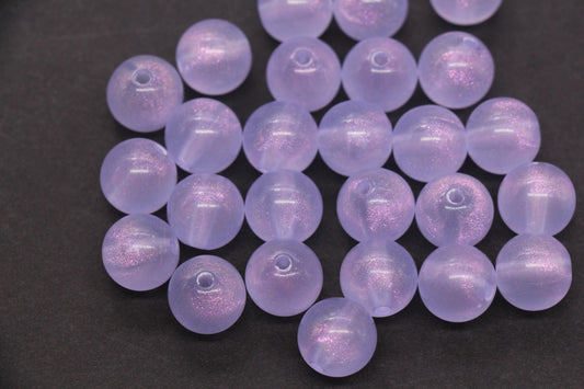 12mm Purple Glow in the Dark Acrylic Beads, Luminous Round Beads for Bracelets, Jewelry Making, Kandi, DIY Crafts #4007