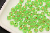 7mm Green Frosted Gold Letter Beads, Mixed Alphabet Beads, Acrylic Initial Beads, DIY Bracelet Jewelry Making #4017