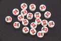 Cherry Bow Polymer Clay Beads, Cherry Ribbon Beads, Cute Fruit Spacer Beads for Bracelets, Jewelry Making DIY #1036