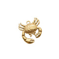 Gold Crab Charm, Stainless Steel Ocean Animal Pendant, Beach Jewelry Making Supply