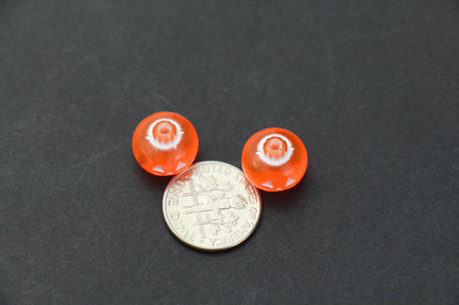 Pumpkin Beads, Jack O Lantern Beads, Halloween Beads for Jewelry Making