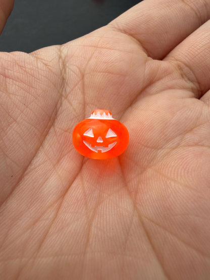 Pumpkin Beads, Jack O Lantern Beads, Halloween Beads for Jewelry Making