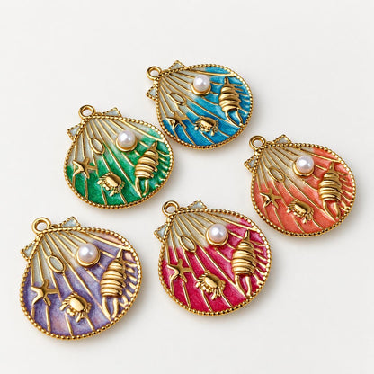 Seashell Pendant with Pearl
