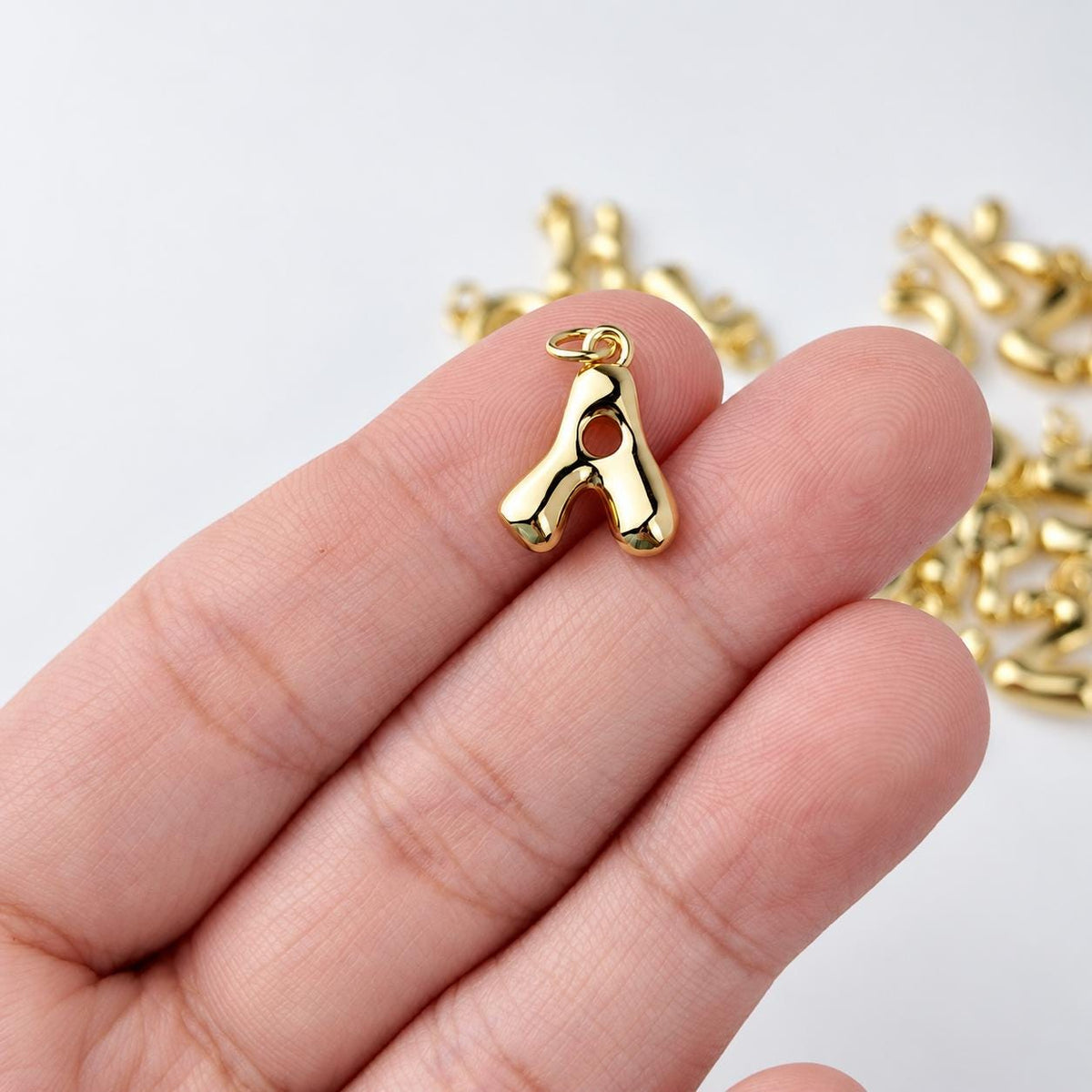 Puffy Bubble Letter Charm