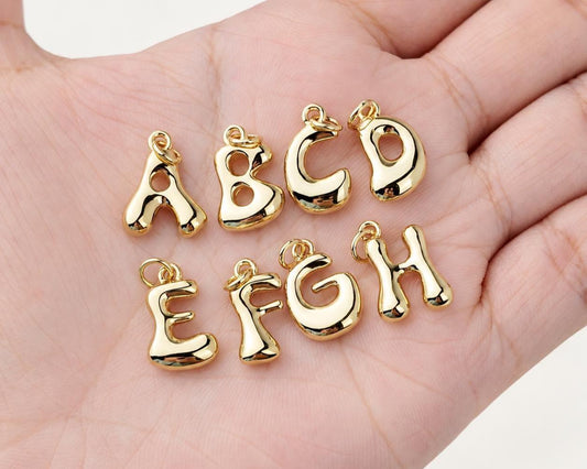 Puffy Bubble Letter Charm