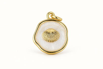 Sea Life Charms, Turtle Dolphin & Seashell Enamel Pendants, Gold Brass Ocean Jewelry Supplies