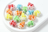 Mixed Color Skull Beads, Halloween Statement Beads, Large Spooky Beads for Jewelry Making #4039