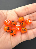 Pumpkin Beads, Jack O Lantern Beads, Halloween Beads for Jewelry Making