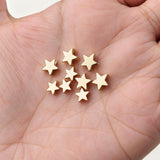 14K Gold Star Spacer Beads, PVD Brass Star Beads, Small Celestial Metal Beads for Bracelets & Jewelry Making