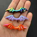 Bat Beads, Iridescent Halloween Beads, Large Bat Focal Beads for Craft, Jewelry Making