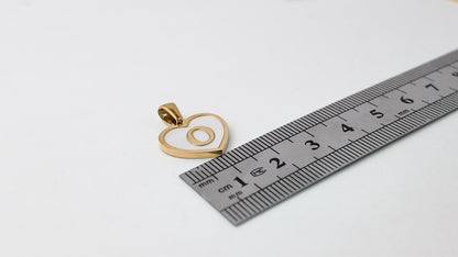 Natural Shell Initial Pendant, Gold Stainless Steel Heart Letter Charm, A-Z Alphabet Pendant for Jewelry Making