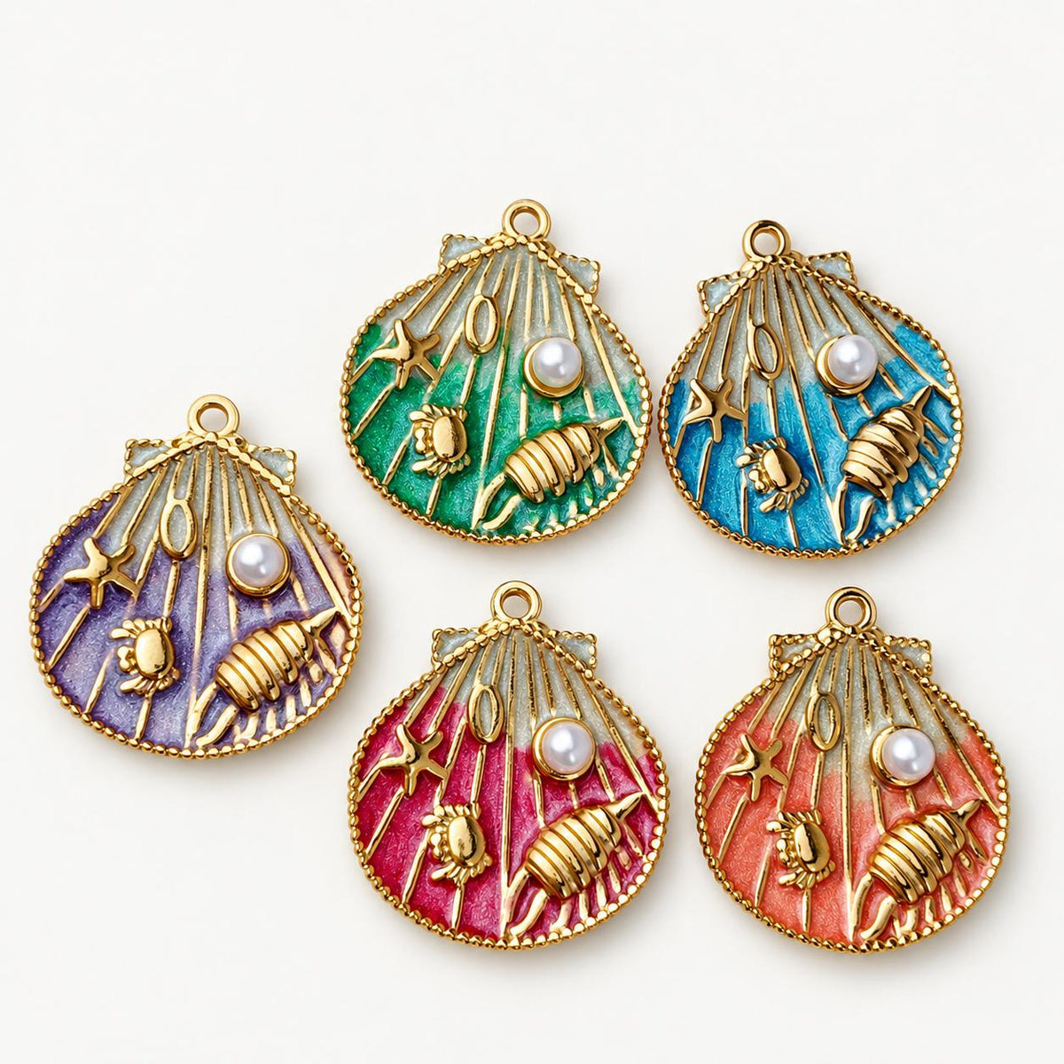Seashell Pendant with Pearl