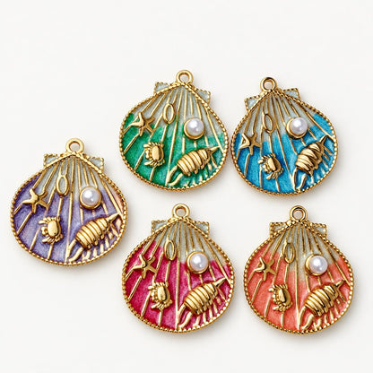 Seashell Pendant with Pearl