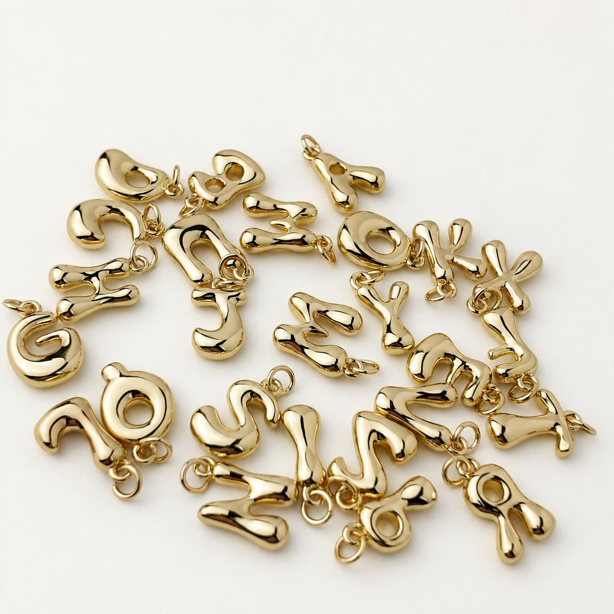 Puffy Bubble Letter Charm