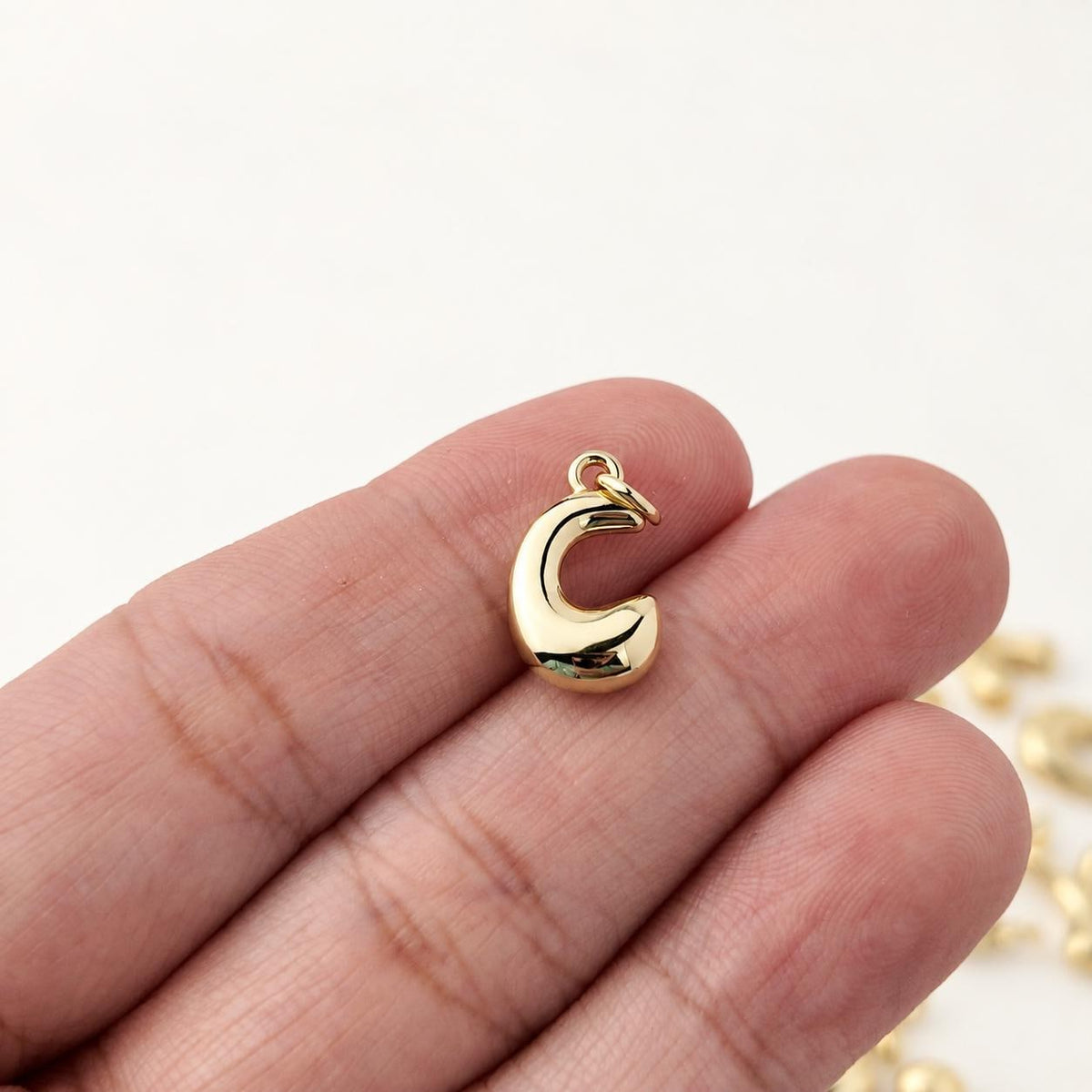 Puffy Bubble Letter Charm
