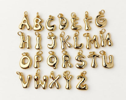 Puffy Bubble Letter Charm