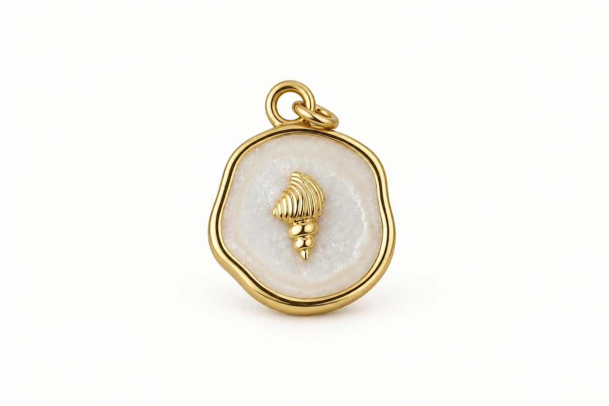Sea Life Charms, Turtle Dolphin & Seashell Enamel Pendants, Gold Brass Ocean Jewelry Supplies