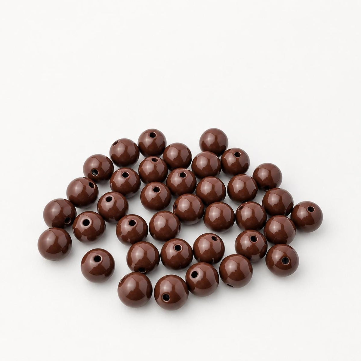 10mm Brown Acrylic Gumball Beads, Glossy Round Plastic Beads for Bracelet Making, Earth Tone Spacer Beads, DIY Jewelry Supplies #4052